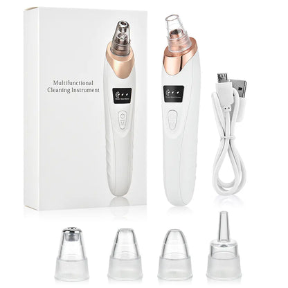 2026 Newest Blackhead Remover Pore Vacuum USB Rechargeable Blackhead Extractor with 4 Replacement Tips for Effective Skin Care Heat Compression Leg Massager Skincare Gadgets